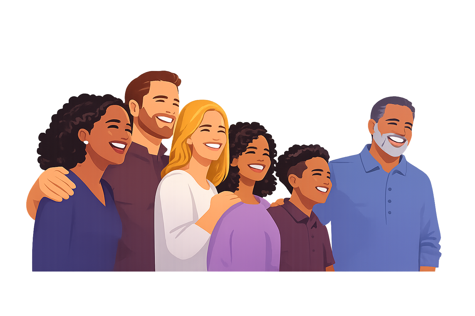 Smiling friends sharing a moment
