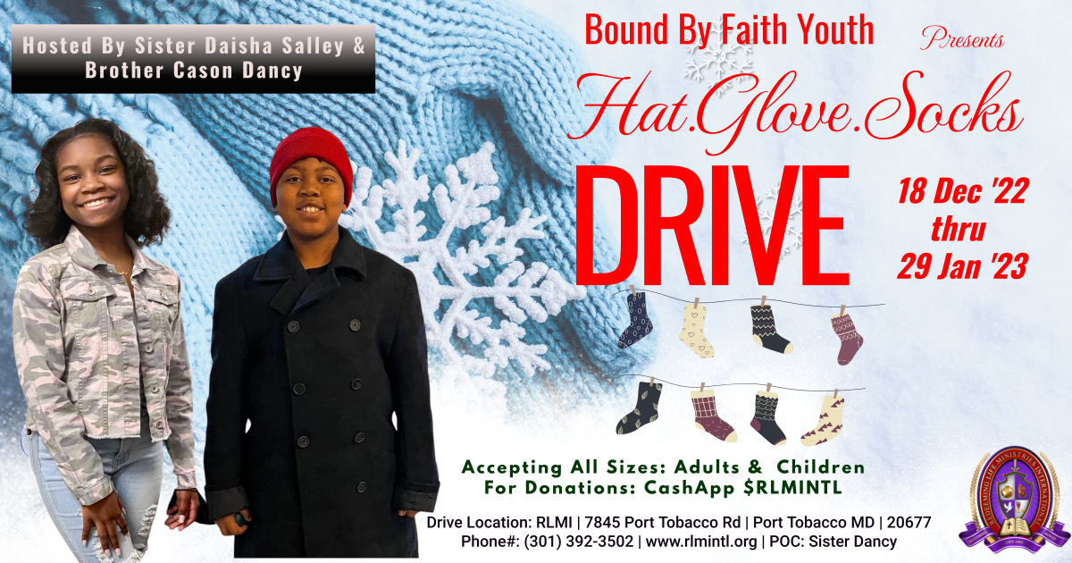Hat, Globe, Socks Drive - BBF Youth Ministry Community Outreach Project