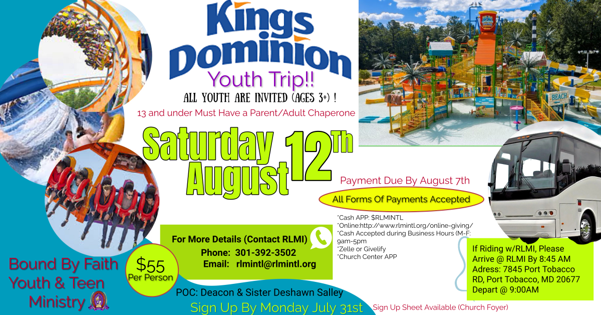 Kings Dominion Youth Trip